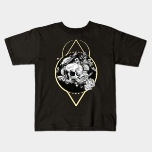 Human skull Boho Kids T-Shirt